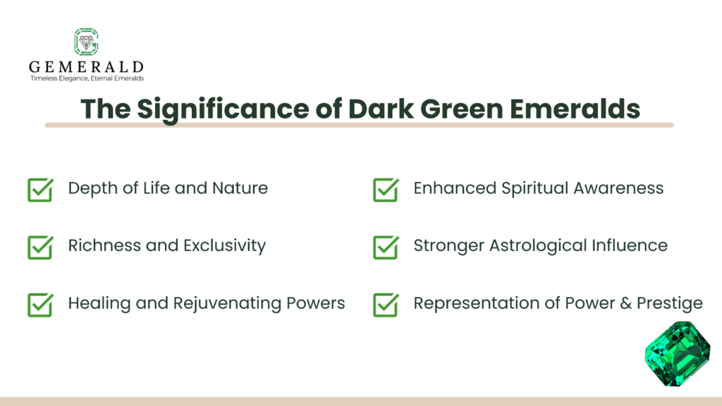 The Significance of Dark Green Emeralds